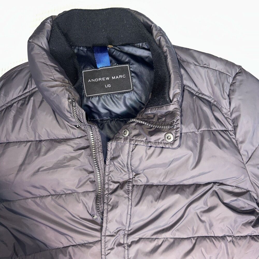 Andrew Marc NY Men’s Puffer Jacket Dark gray Large excellent Condition